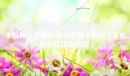 手机壳在线定制系统定制手机壳「手机壳在线定制系统」