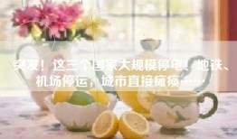 突发！这三个国家大规模停电！地铁、机场停运，城市直接瘫痪……