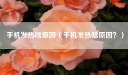手机发热啥原因（手机发热啥原因？）