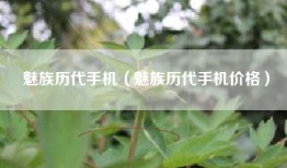 魅族历代手机（魅族历代手机价格）
