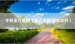 手机金立官网（金立手机 百度百科）