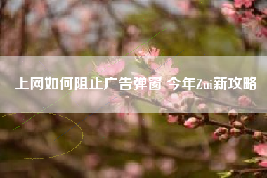 上网如何阻止广告弹窗 今年Zui新攻略